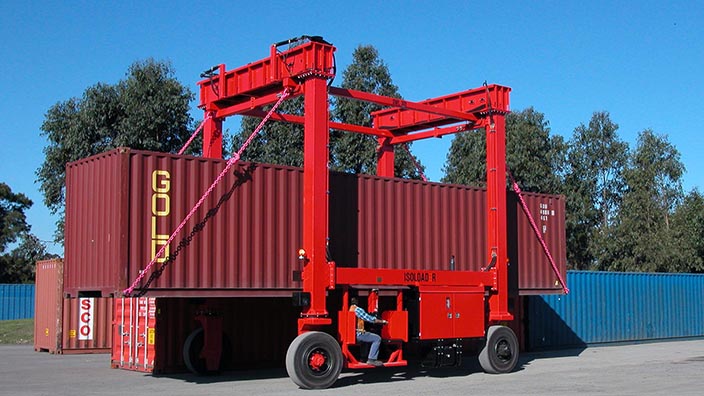 Isoloader Econolifter Straddle Carrier with chain-lift for 6m and 12m containers